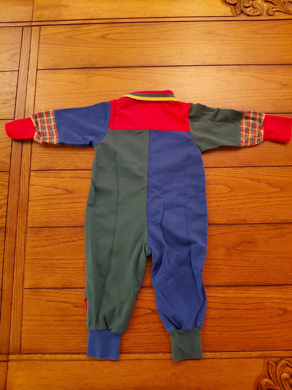 Gymboree Colorblock Multicolor Cotton Coverall One-Piece 12-18M Snap Footless